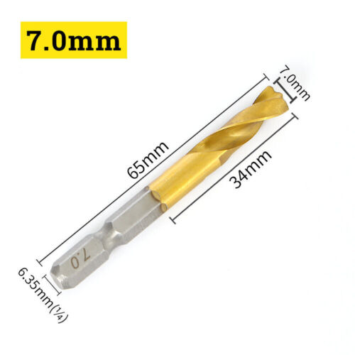 1.5-13mm Handhaben Bohrer Mit 1/4" Sechskantschaft Hss Spiralbohrer Bitaufnahme - Bild 27 von 40
