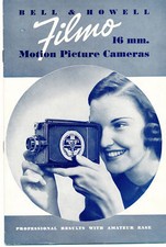1938 BELL HOWELL FILMO MOTION PICTURE CAMERAS - 14 PAGE BROCHURE PRICE LIST