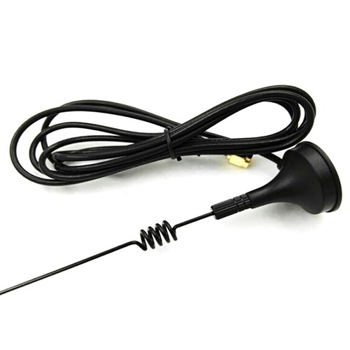SMA gsm gprs 315mhz small suction cup antenna cable 1.5m 3dbi magnetic base _bf - Photo 3/8