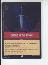 Disney Lorcana Rise of the Floodborn Sword in the Stone Cold Foil Holo 136/204