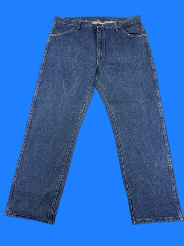 Vintage Blue Denim Jeans 40 X 30 Straight Leg Classic Wash Retro Style