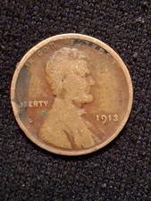 1913 Lincoln Wheat Cent 1C Copper Coin AU Details