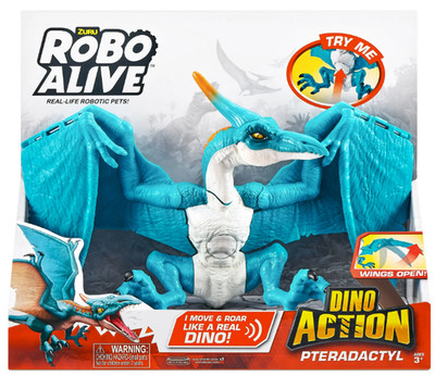Robo Alive Dino Action Pterodactyl by ZURU Wings Open and Roars