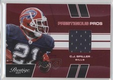 2011 Panini Prestige Prestigious Pros Red Materials 240/250 CJ Spiller #7 0q3