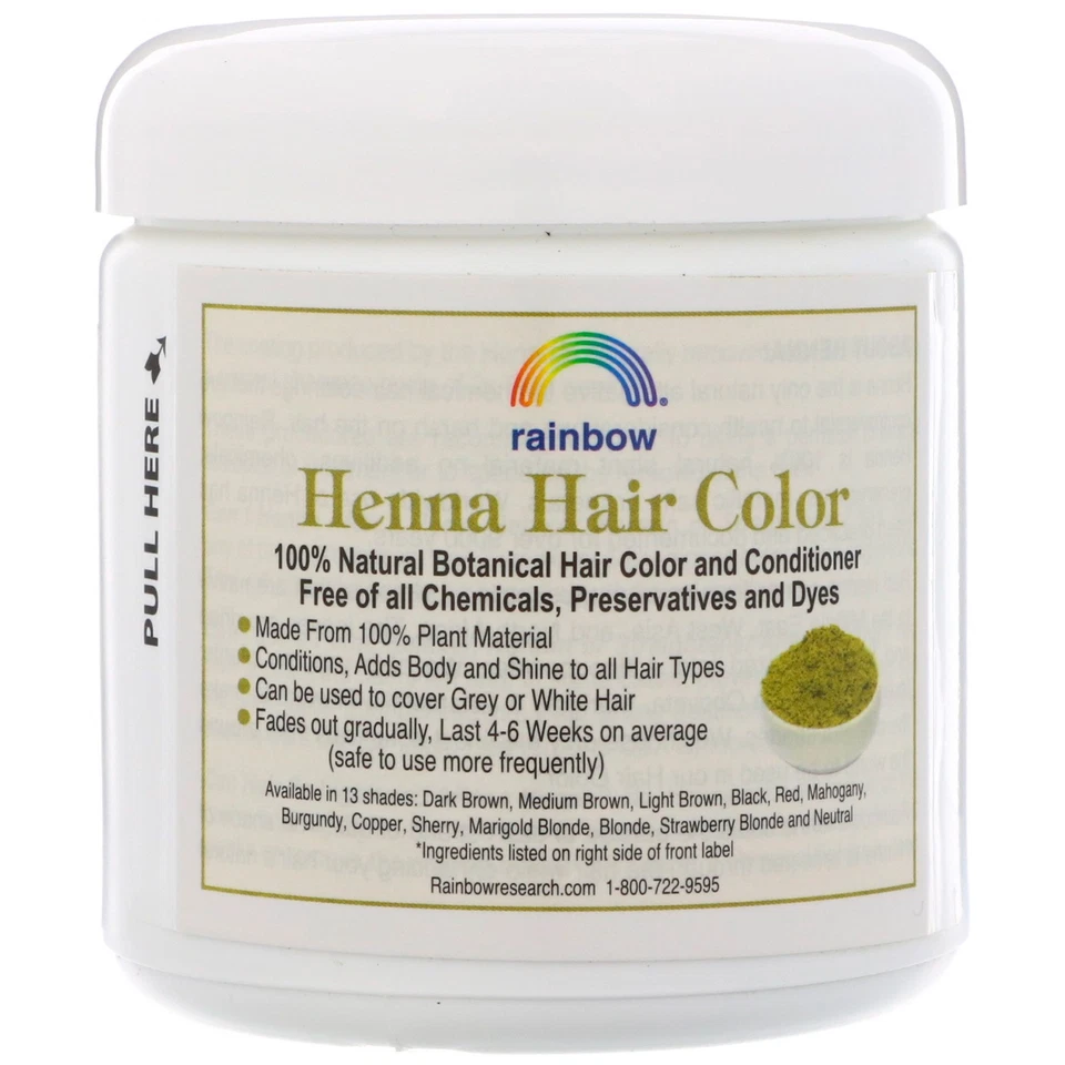 Henna, color de cabello y acondicionador, marrón oscuro (Sable), 4 oz (113 g) Foto 3 de 3