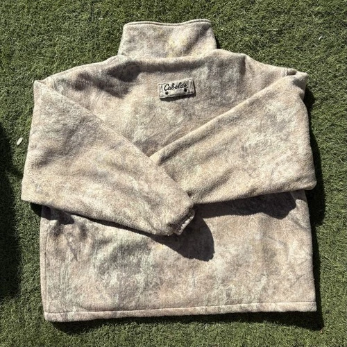 Cabela's Outdoor Gear Men's 2XL Camo Fleece Jacket Full Zip Pockets image 6