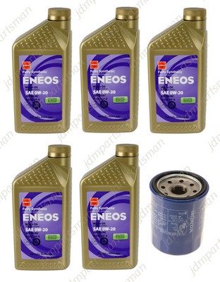 GENUINE Honda Oil Filter + ENEOS 0w-20 Synthetic Oil (5 qts) - Oil Change Kit