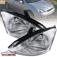 Fits 2000-2004 Ford Focus Clear Headlights Headlamps Replacement Leftright