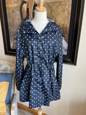 NWOT Joules Navy Polka Dot Raincoat Size 12