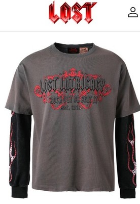 Lost Intricacy Lost Davidson Thermal T Shirt Size large Brand New
