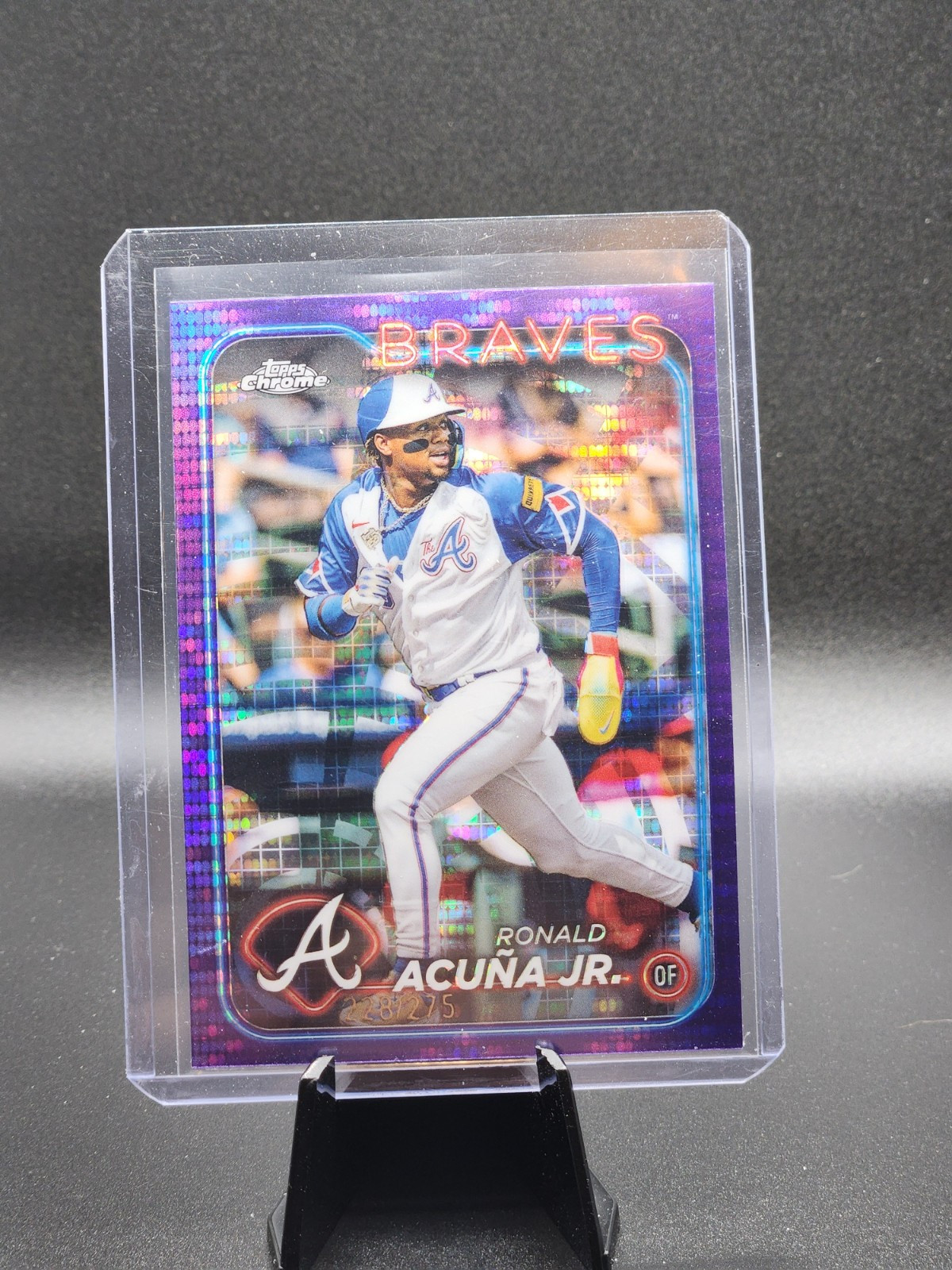 2024 Topps Chrome - Ronald Acuna Jr #250 Purple Sonar Refractor /275