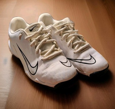 White Nike Hyperdiamond 4 Keystone Youth Softball Cleats US Size 1Y