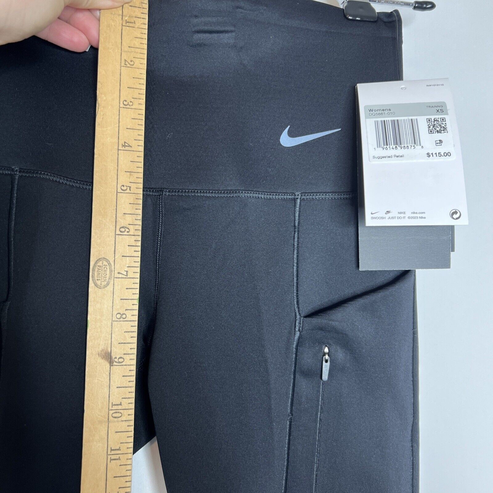 Nike Women's Sz XS Go Firm-Support High-Waisted Cropped Leggings Black NWT image 10