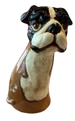 VILLAGE POTTERY BOXER DOG VASE PLANTER CERAMIC TOP DOG VASE Dogcore