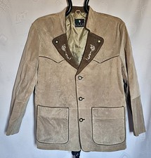 GIACCA VINTAGE ENZO SCAPATI COSTUMI OKTOBERFEST DIRNDL PELLE UOMO US40 EU50