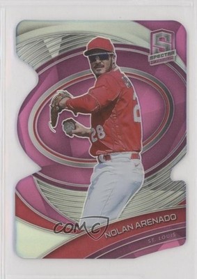 2021 Panini Spectra Neon Pink Prizm Die-Cut 28/35 Nolan Arenado #4 03rx