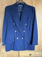 Ralph Lauren Collection Women's Double-Breasted Blazer - Size 8 - Made In Italy