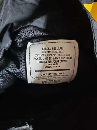 US Army Jacke Large Regular schwarz gelb PT APFU reflektierend Full Zip Mesh (E6) - Bild 6 von 6