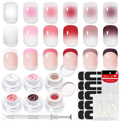 Pat Paint Gel Nail Polish, 6 Colors Soak off UV Patting Gel Polish Pigmented Col