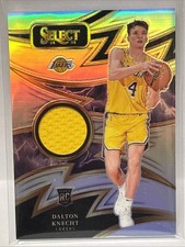 2024-25 Select Dalton Knecht Sparks Silver Prizm Jersey Rookie Card