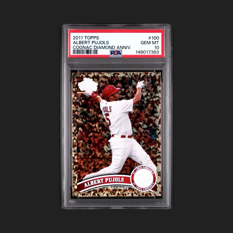 2011 Topps - Albert Pujols #100 Cognac Diamond Anniversary PSA 10