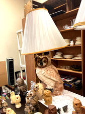BROWN OWL LAMP VERY LARGE VINTAGE