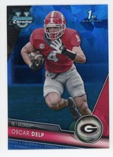2023 Bowman Chrome University Oscar Delp Sapphire Refractor #92 Georgia Saints