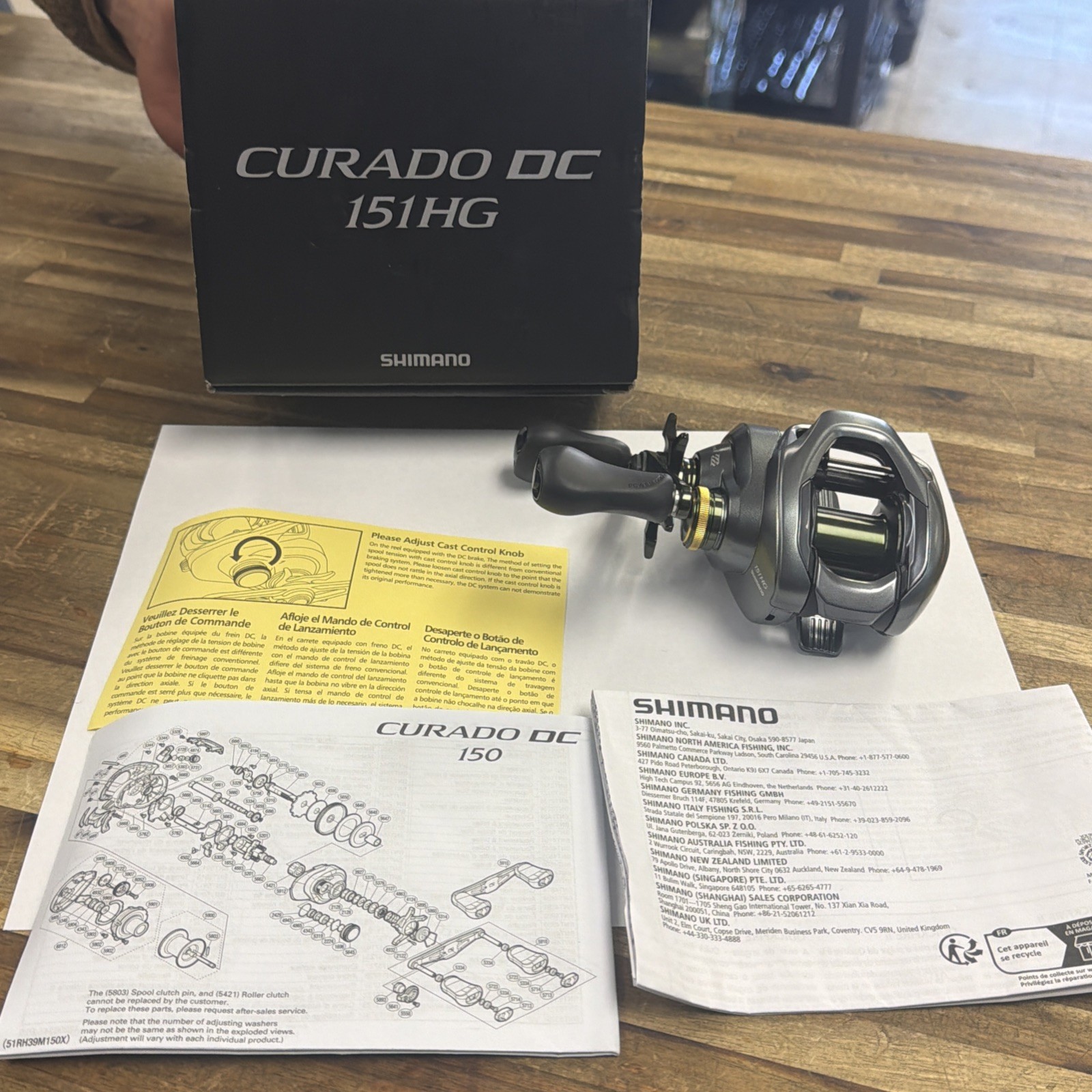 Shimano CUDC150HG Curado DC 150 HG Baitcasting Reel left han