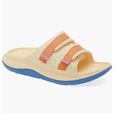 Men Hoka Ora Luxe Slide Sandal Impala/Vibrant Orange FL1122J | eBay