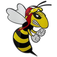 Piaggio Ape Vespa Roller Sticker Aufkleber "böse Wespe" rechts