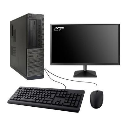 PC Dell Optiplex 7010 DT Bildschirm 27'' Intel I5-3470 RAM 8GB SSD 240GB W10 Wifi