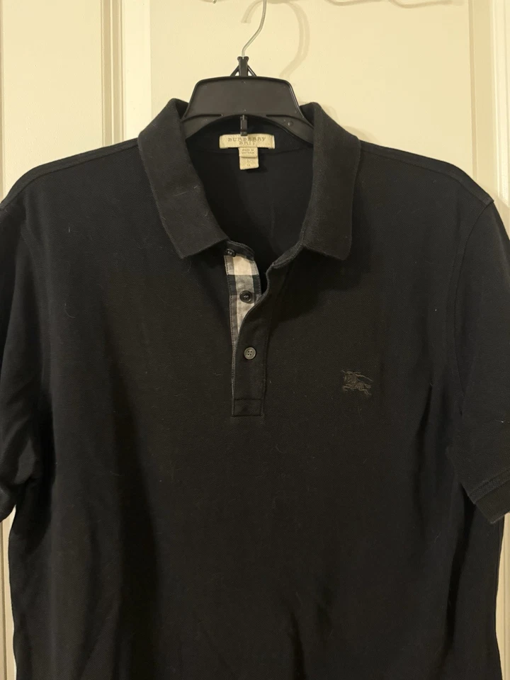 Camisa polo Burberry para hombre manga corta 100 % algodón Foto 3 de 4