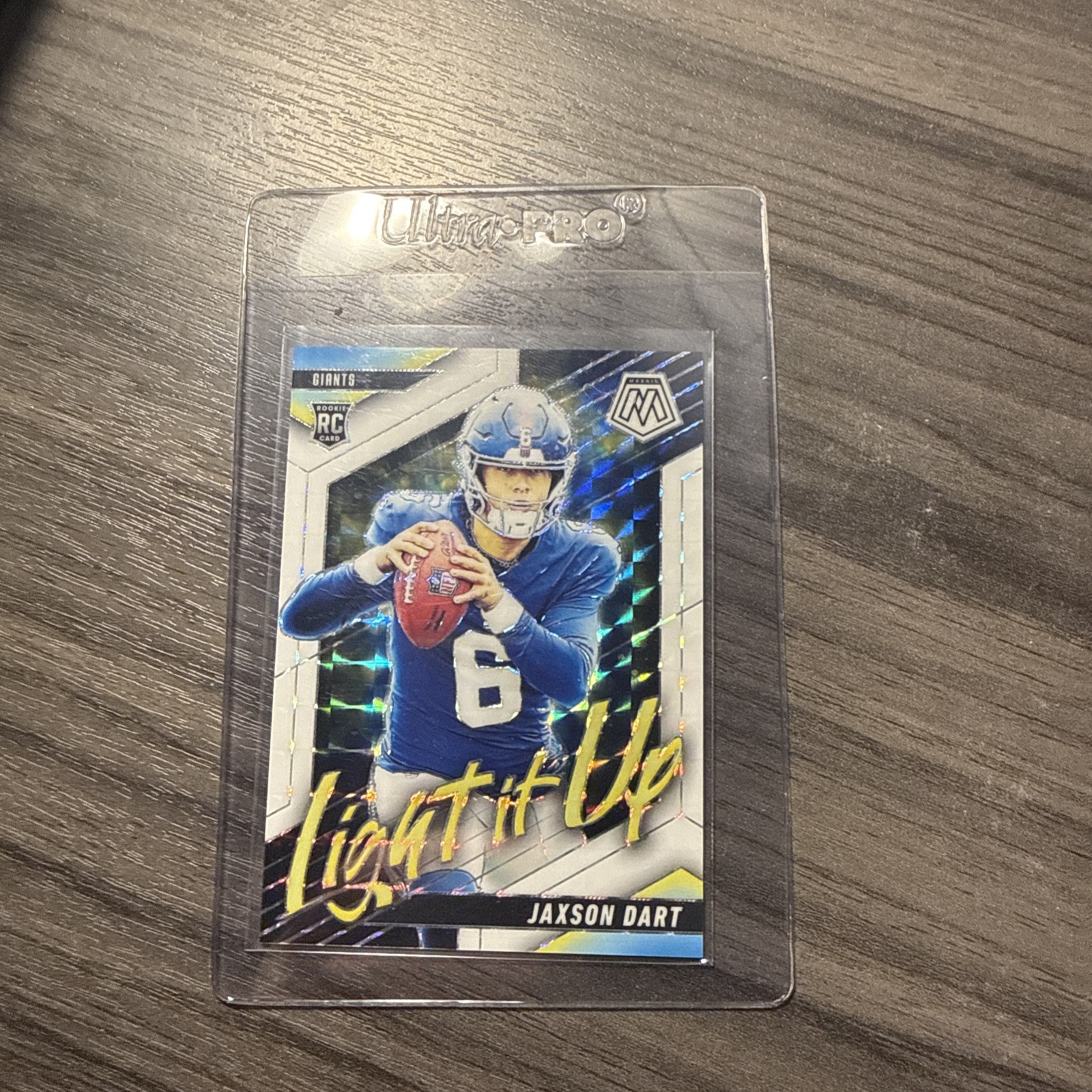 2025 Panini Mosaic Jaxson Dart RC Light It Up White Prizm /25 🔥 NY Giants No. 8