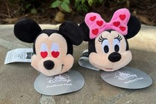 Disney Parks Create Headband Mickey Minnie Valentines 2 Pc Plush Set NEW