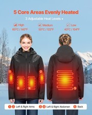 New Heated Jacket New Women with 7.4V Battery, Soft Shell Electric Heating Coat