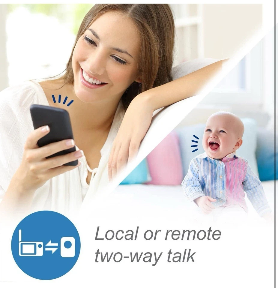 VTech RM5854HD 5" Smart WiFi 1080P FHD Phone Streaming 2-Way Audio Baby Monitor - Image 2 of 4