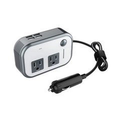 200W Car Power Inverter 12V DC to 110V AC 4 USB Ports 2 Outlets
