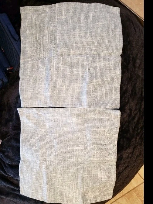 2 fundas de almohada/fundas de almohada tejido azul/blanco 2 cremalleras 20x20 Foto 4 de 4