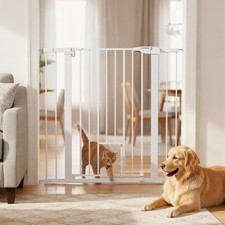 Extra Tall Baby Pet Gate 36" w/ Cat Door Pressure Mount Fits 29.6 40.5"