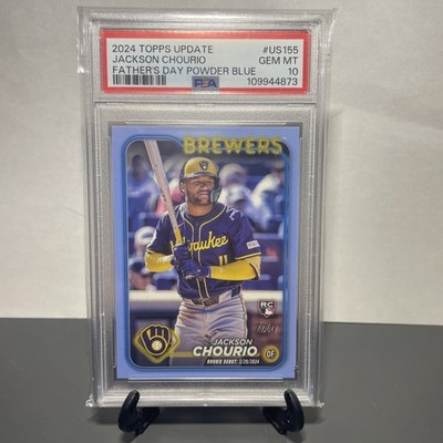 Jackson Chourio 2024 Topps Update Debut  Rookie Fathers Day /50 Us155 ! Pop 5 🔥