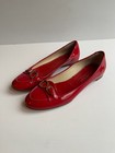 Ralph Lauren ballet flats shoes US 8.5 UK 6 6.5 VGC patent leather red horse