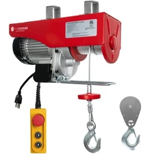 Electric Hoist Hoist Pulley System, 2200 Lb Electric Winch with 20 Ft Control