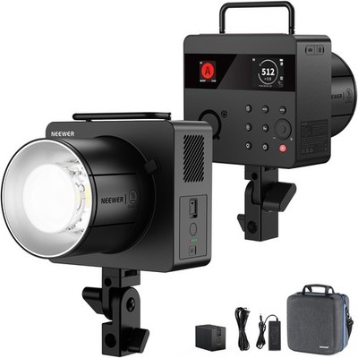 NEEWER Q6D 600Ws Flash w/App, HSS, 3000mAh, LED Modeling Lamp