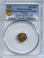 1918 $1 British Columbia / California Gold / Greene-440 PCGS AU PCGS POP1! LR7