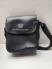Vintage Sony Discman Walkman Carrying Case Black Bag Let Your Mind Play 90s CD