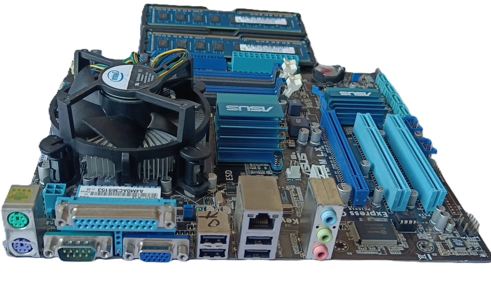 SCHEDA MADRE ASUS P5G41C-M LX, CORE 2 QUAD Q8200 + 8 GB RAM DDR3 + ALIMENTATORE - Immagine 3 di 4