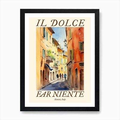 Il Dolce Far Niente Rimini, Italien mit gerahmtem Wandbild Poster Leinwanddruck Bild