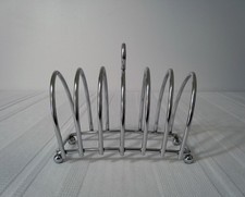 KILO ? Vintage style chrome metal VICTORIAN DESIGN TOAST RACK 6 slice