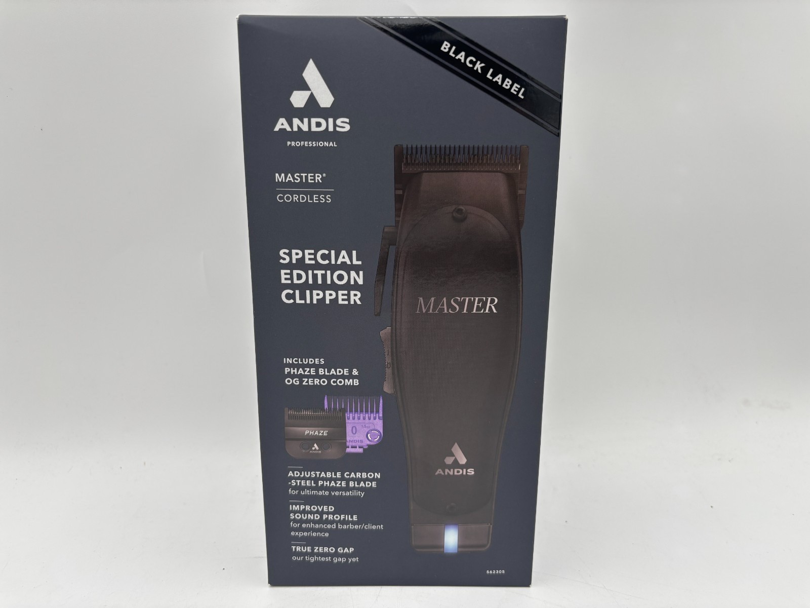 Andis Black Label  Professional Master Cordless Hair Trimmer
