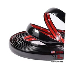 25FT Automotive Trim Molding 1" 25mm Wide Car Side Moldings Self 25Feet Black